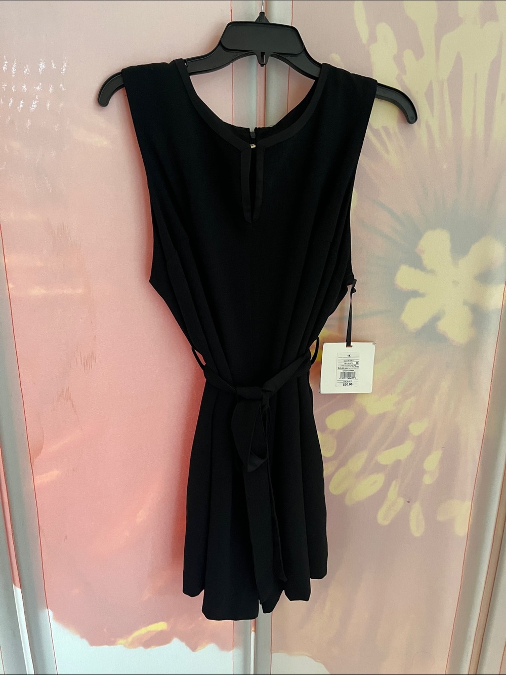 Victoria Beckham for Target Black Sleeveless Belted Romper